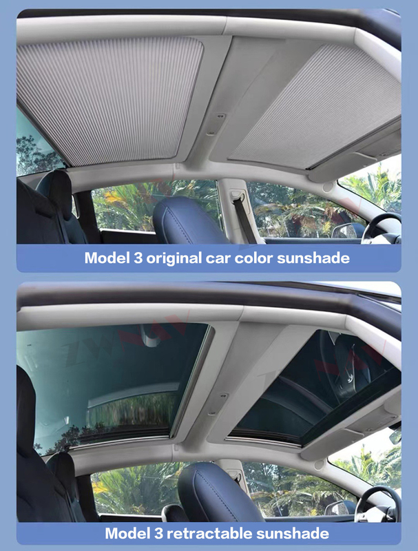 Spitzen-Glasdach des Dach-Sonnenschutz-Tesla Model-3/Y einziehbar