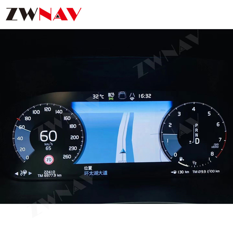 Auto-Digital-Gruppe Volvos XC90 12,3 Zoll LCD-Armaturenbrett Speedmeter 1920*720