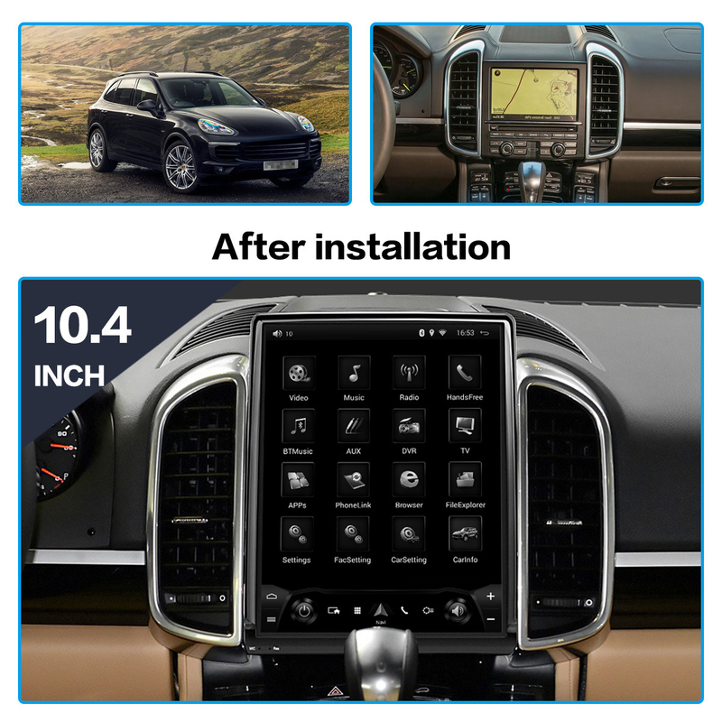 Auto-Stereohaupteinheit 1920*1280 64GB Android 9 für Porsche Cayenne