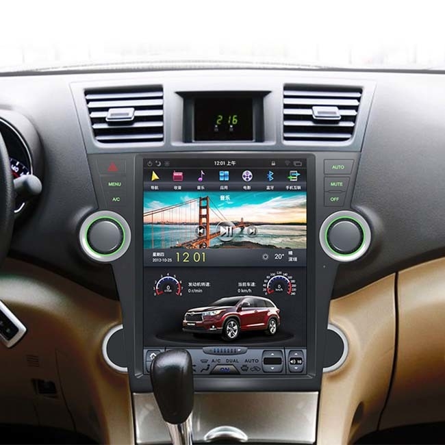 Toyota-Hochländer-Android-Kopf-Einheit 2013 PX6 12,1 Zoll Navigationsanlage